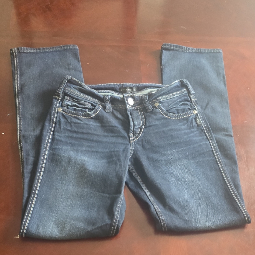 Silver Jeans Size 28x33 Suki Slim Boot Dark Denim